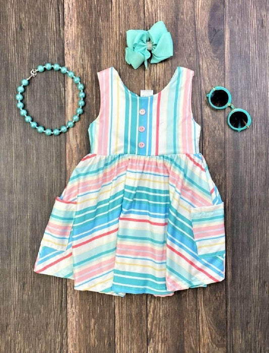 Striped Pastel Dress • 10/12