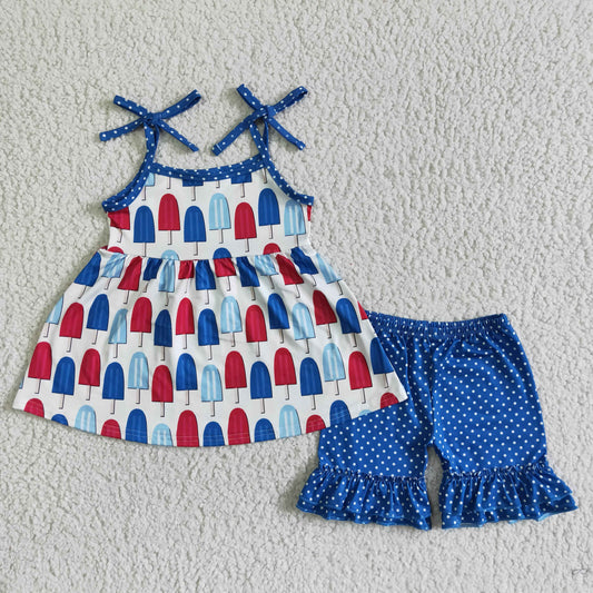 Patriotic Popsicles Short Set