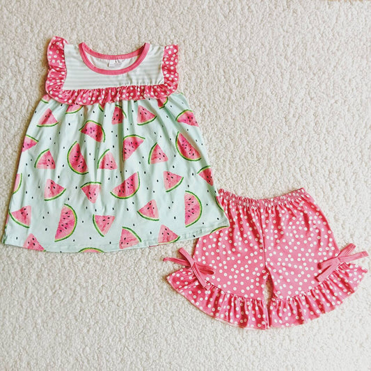 Pink Watermelon Short Set • 4T