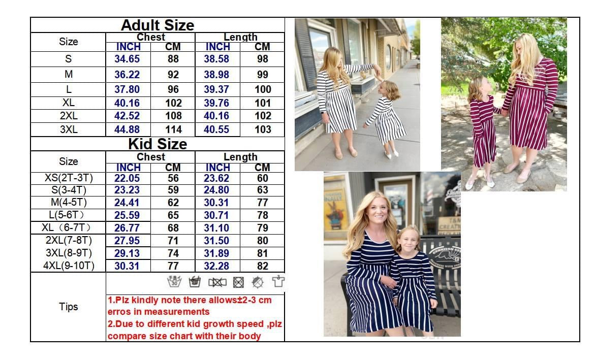 Mommy & Me Striped Dresses